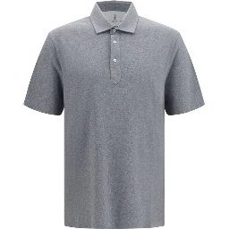 Gray Cotton Polo Shirt
