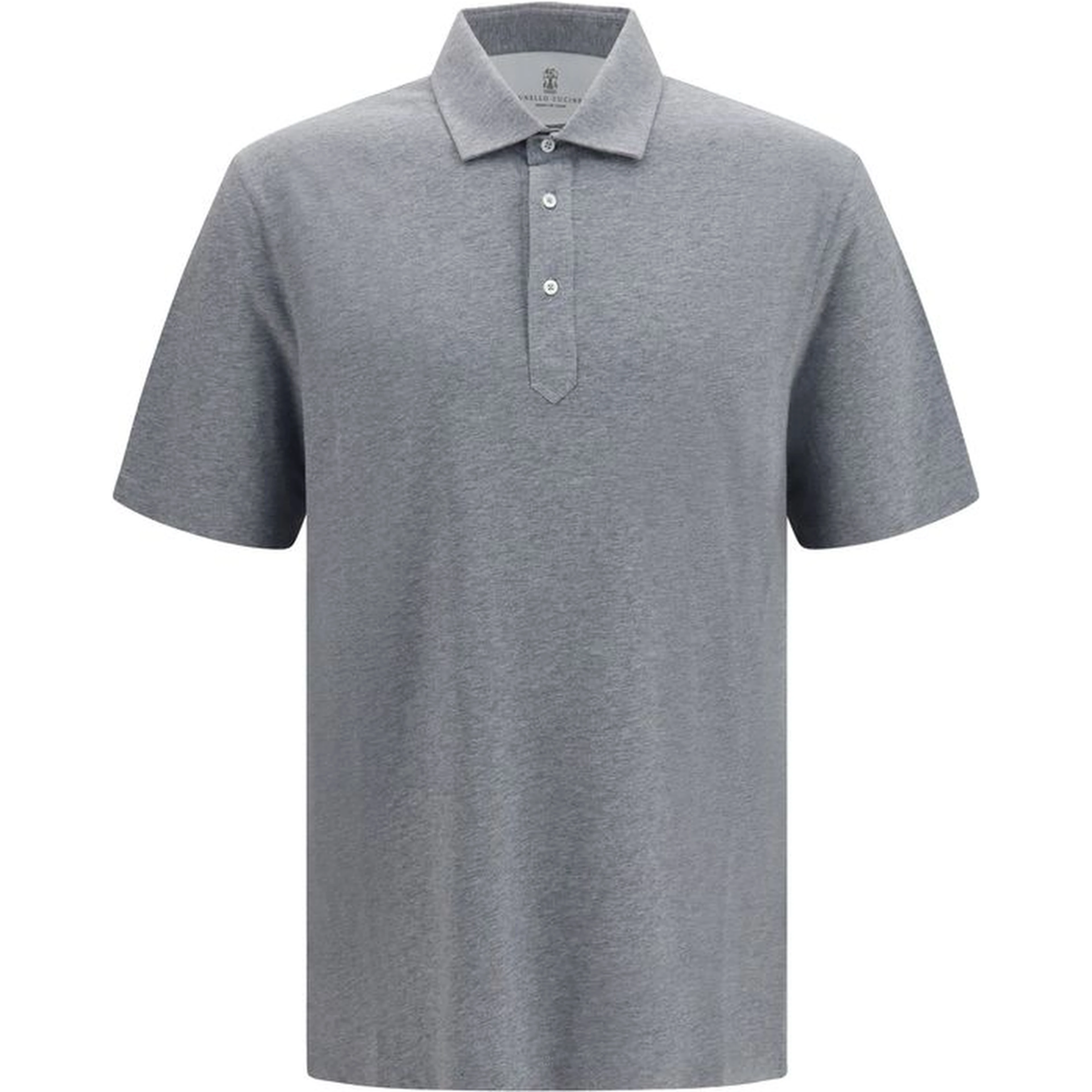 Gray Cotton Polo Shirt