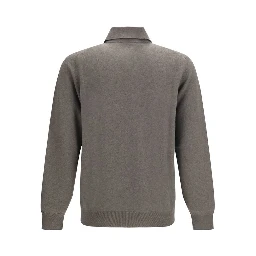 Brown Cashmere Polo Shirt