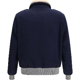 Blue Cashmere Full-Length Jacket