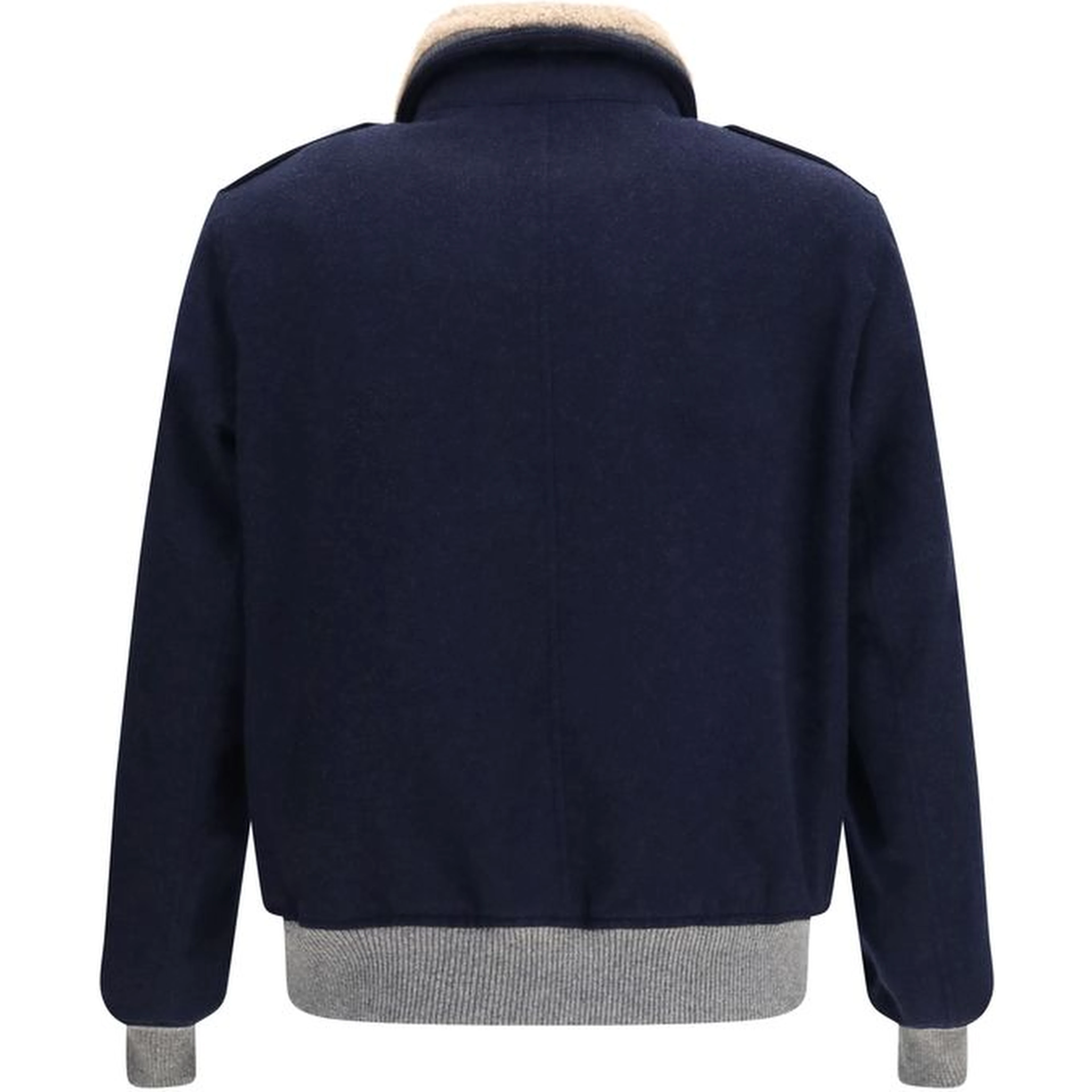 Blue Cashmere Full-Length Jacket