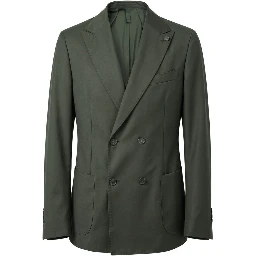 Green Wool Men Jacket