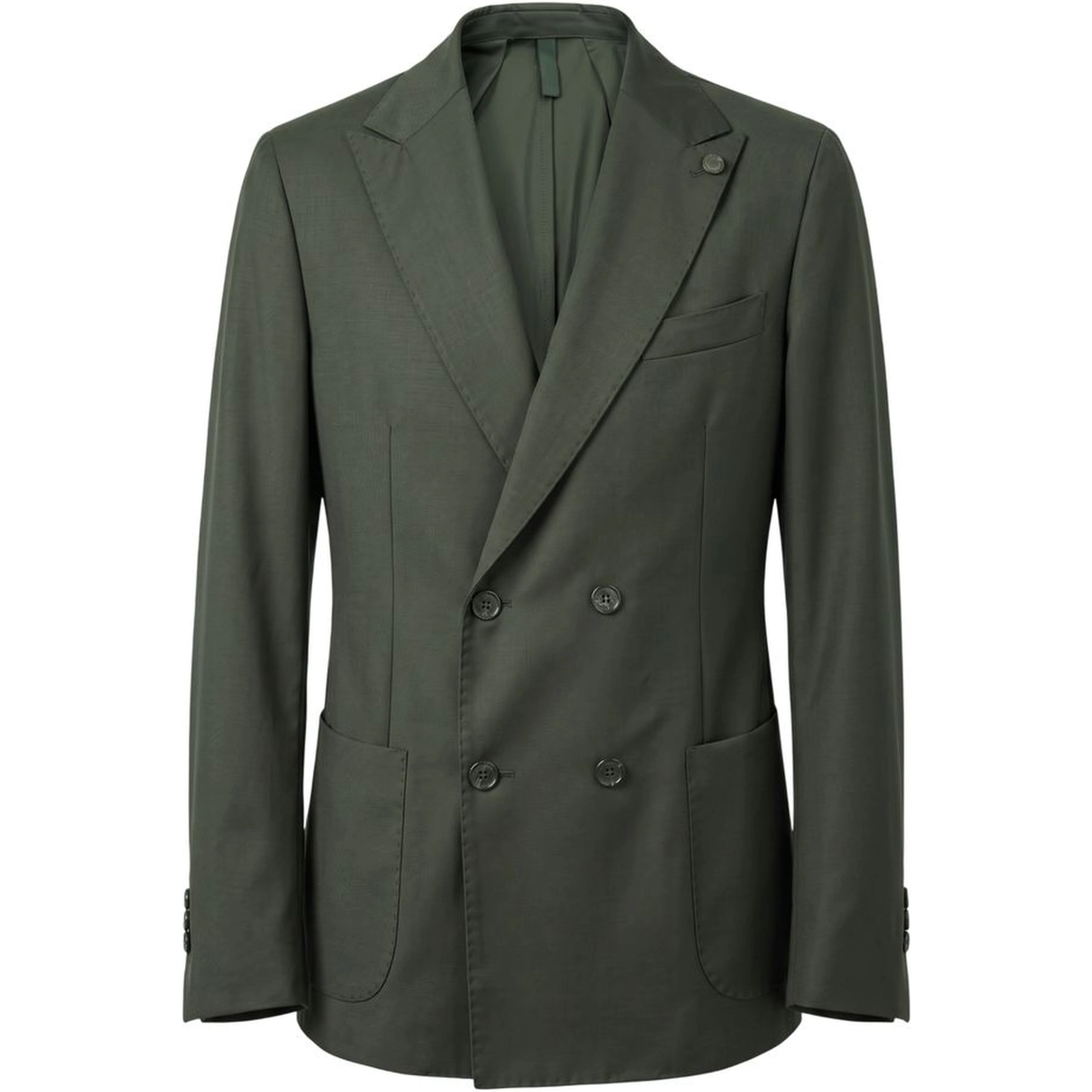 Green Wool Men Jacket