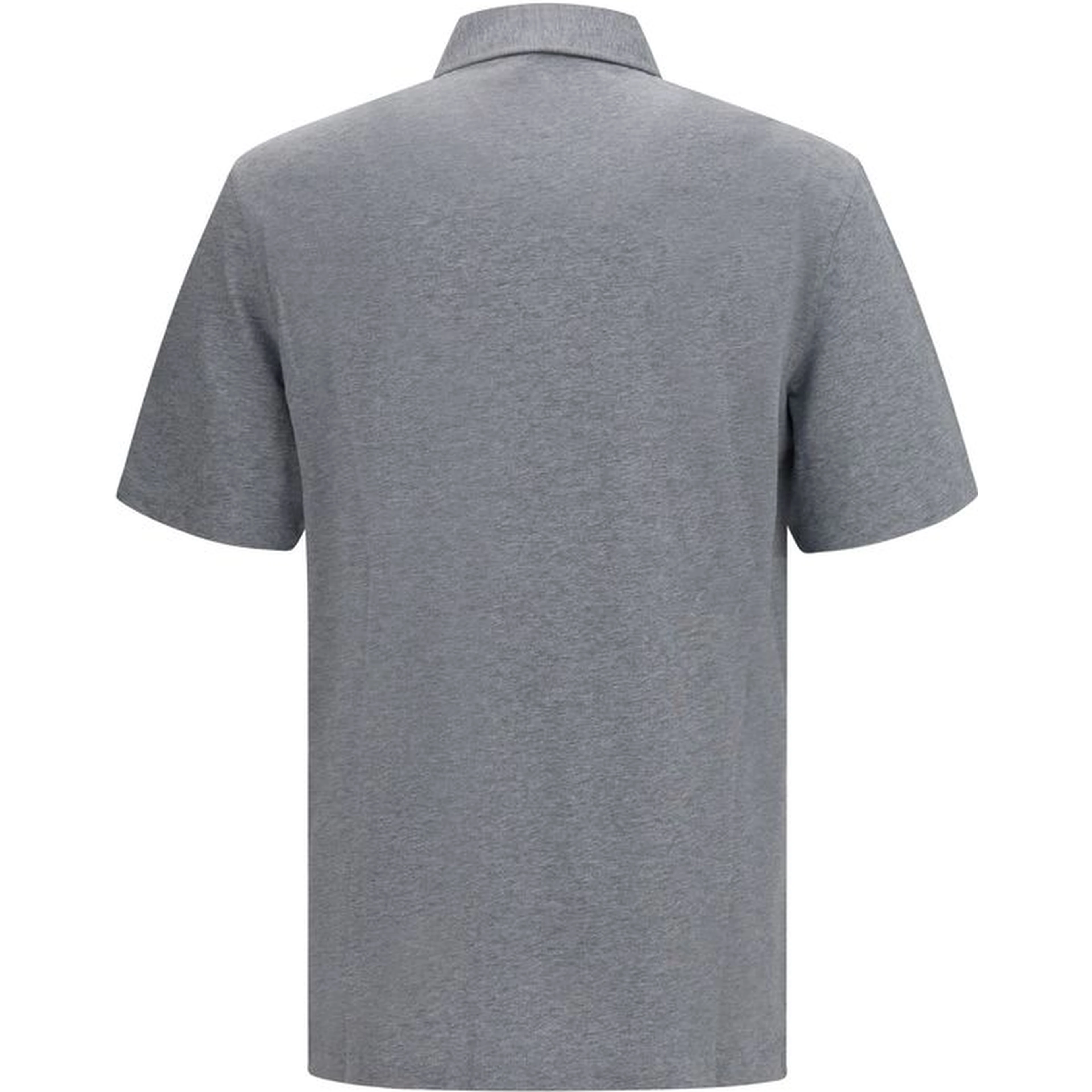 Gray Cotton Polo Shirt