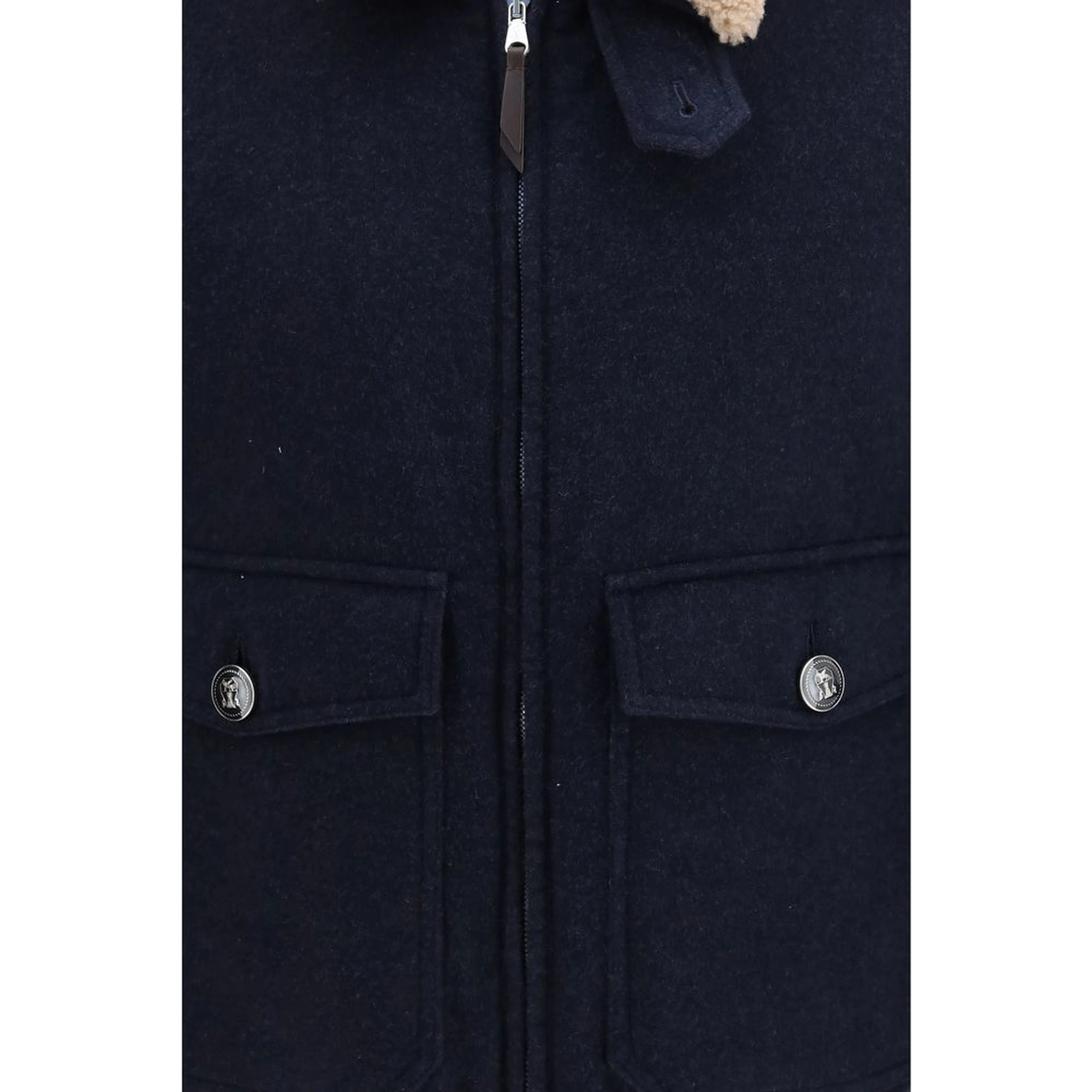 Blue Cashmere Full-Length Jacket