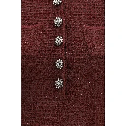 Bordeaux Polyester Casual Dress