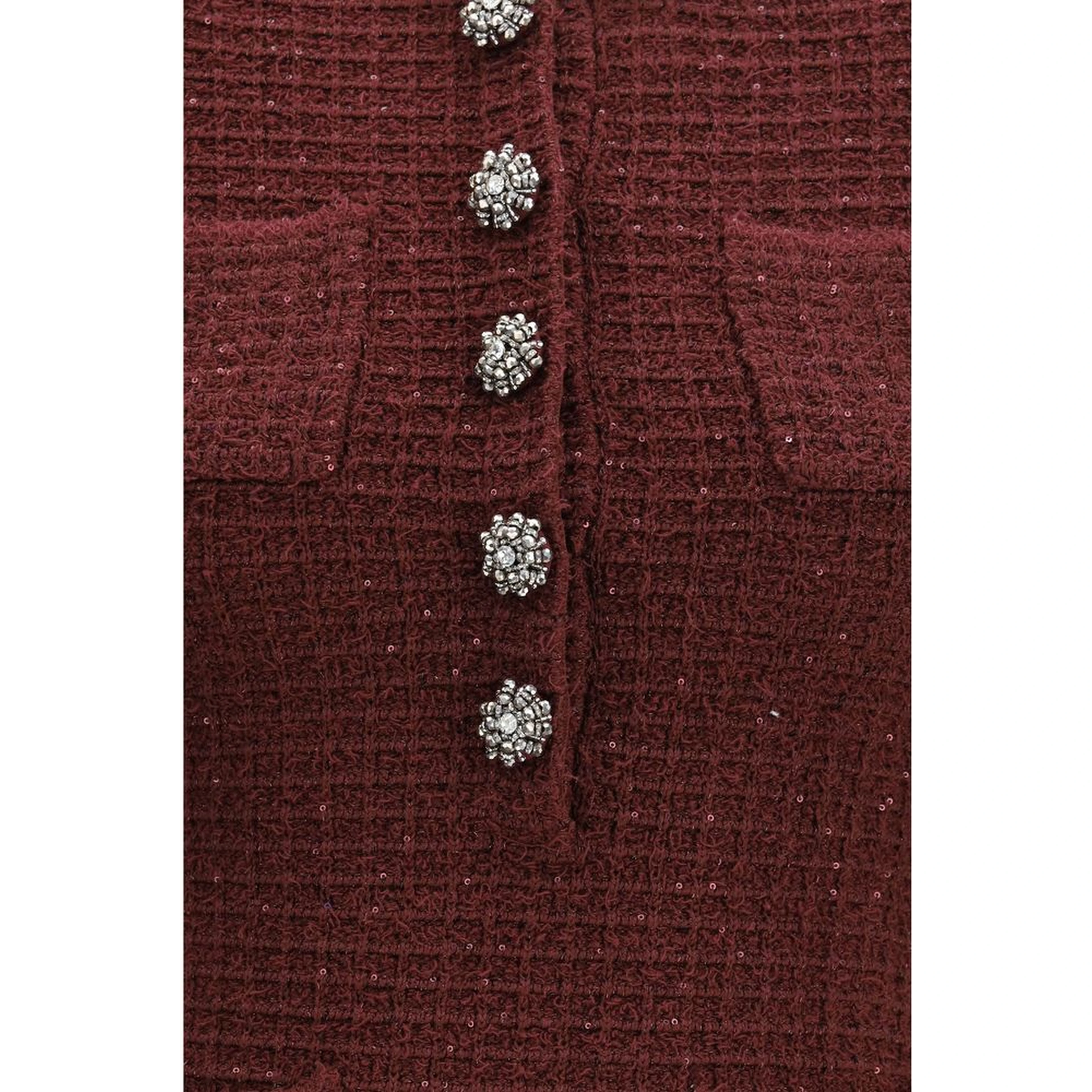 Bordeaux Polyester Casual Dress