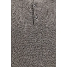 Brown Cashmere Polo Shirt