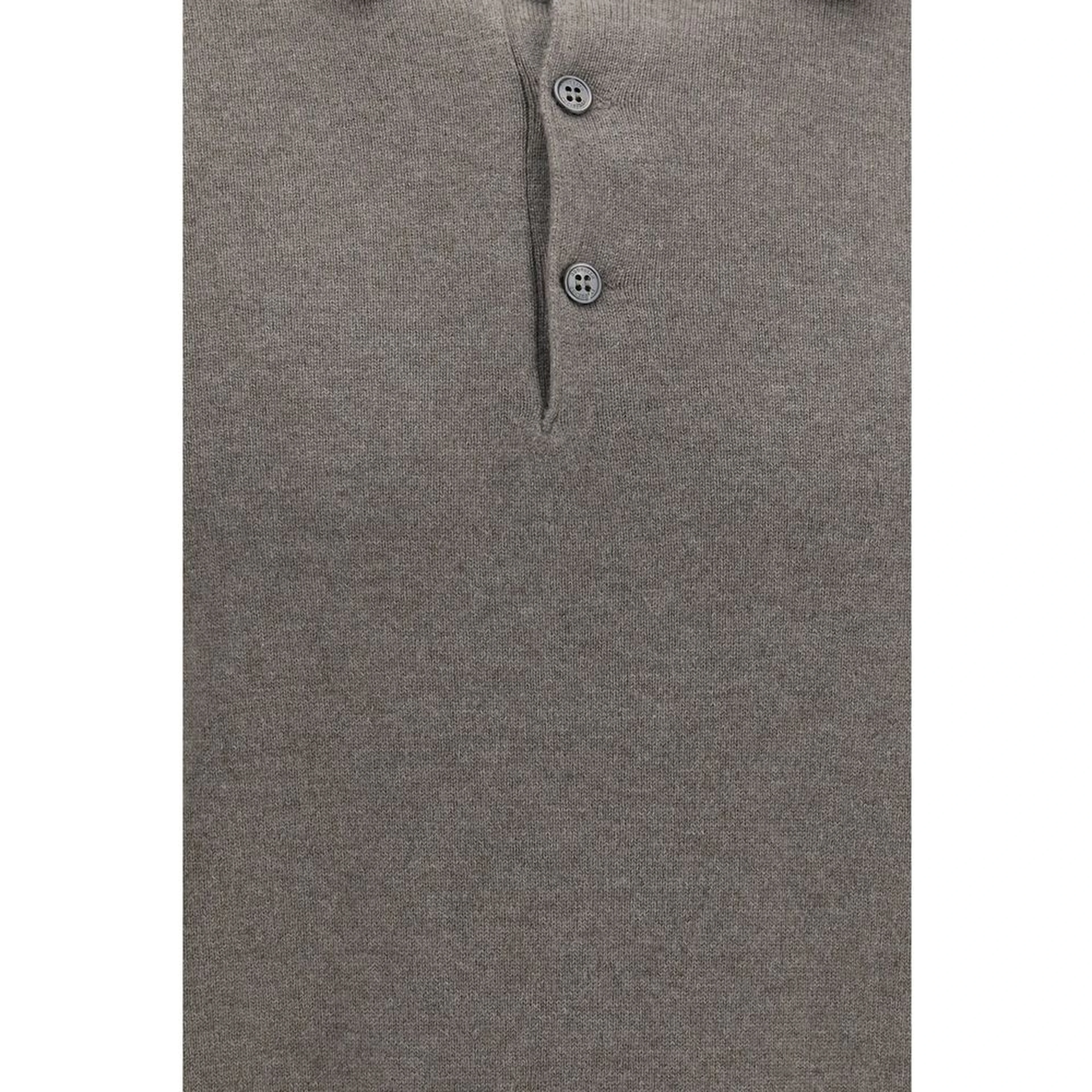 Brown Cashmere Polo Shirt