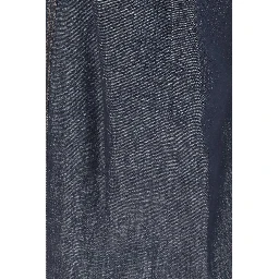 Blue Cotton High-Waisted Jean