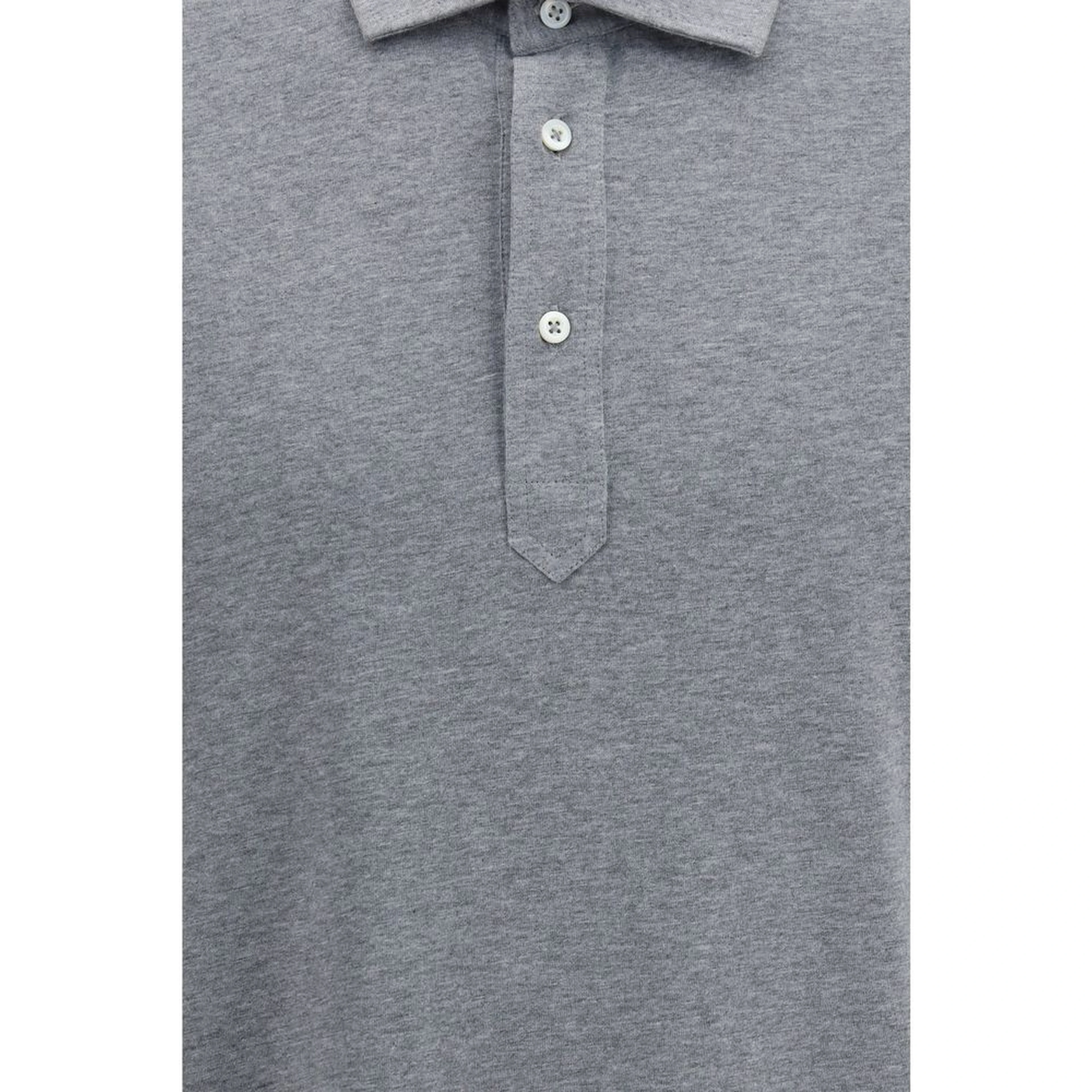 Gray Cotton Polo Shirt