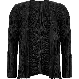 Black Polyester Cardigan
