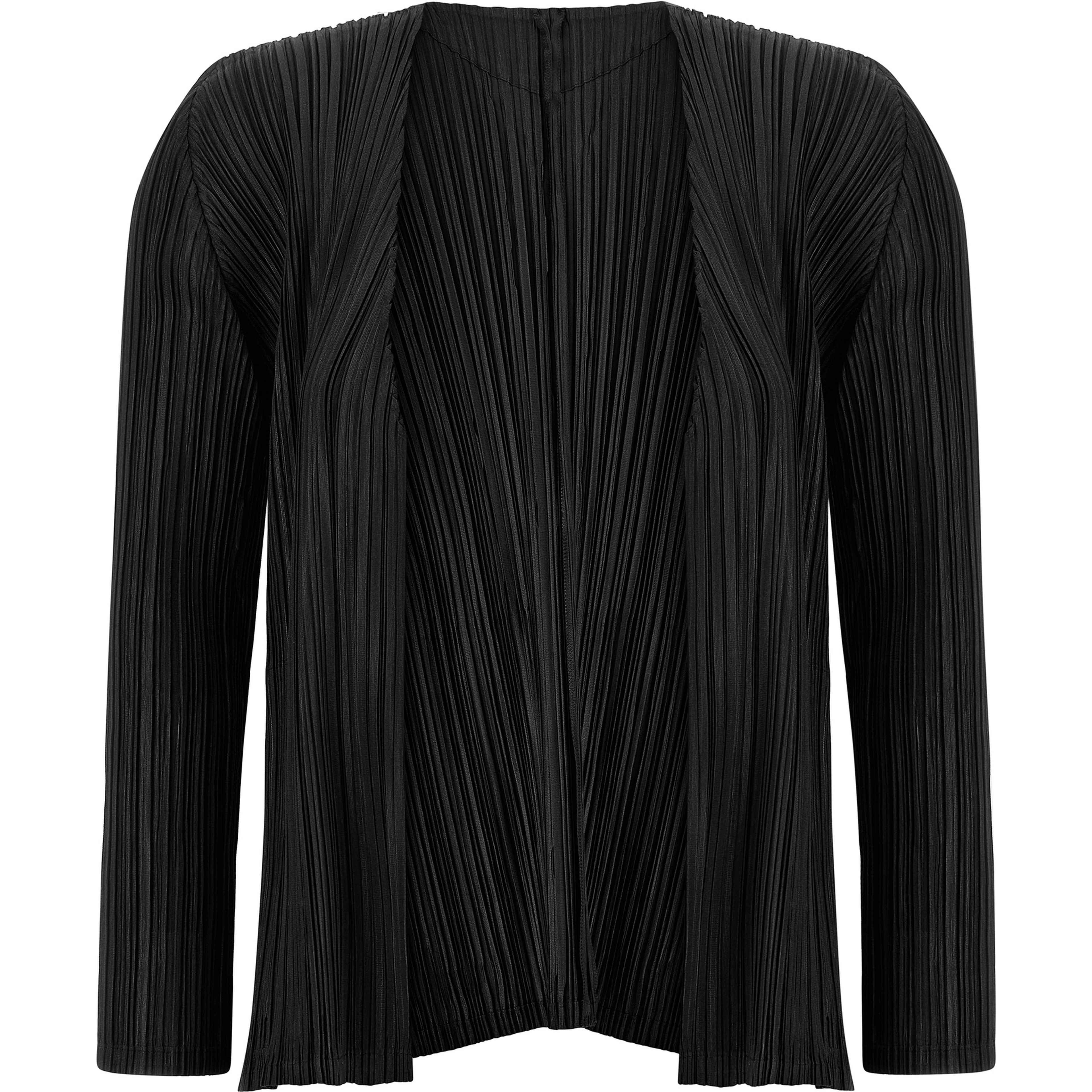 Black Polyester Cardigan