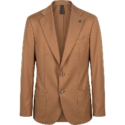 Brown Viscose Men's Jacket