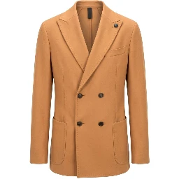 Brown Wool Men Jacket