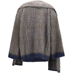 Gray Mohair Full-Length Jacket