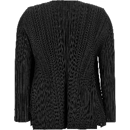 Black Polyester Cardigan