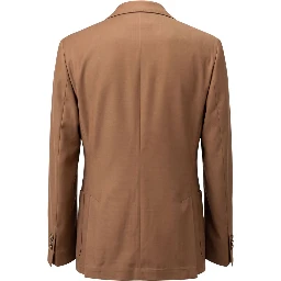 Brown Viscose Men's Jacket