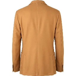 Brown Wool Men Jacket