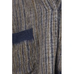 Gray Mohair Full-Length Jacket