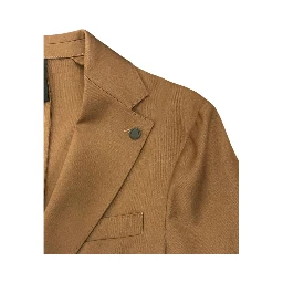 Brown Viscose Men's Jacket