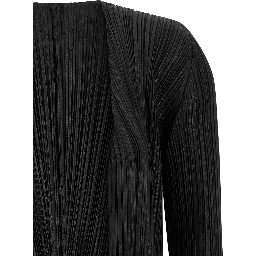 Black Polyester Cardigan