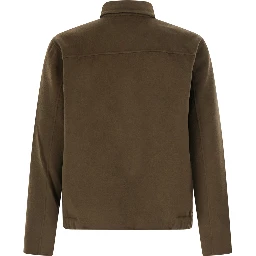ARLO Jacket with Front Closure and Brown Leather Side Pockets for Men