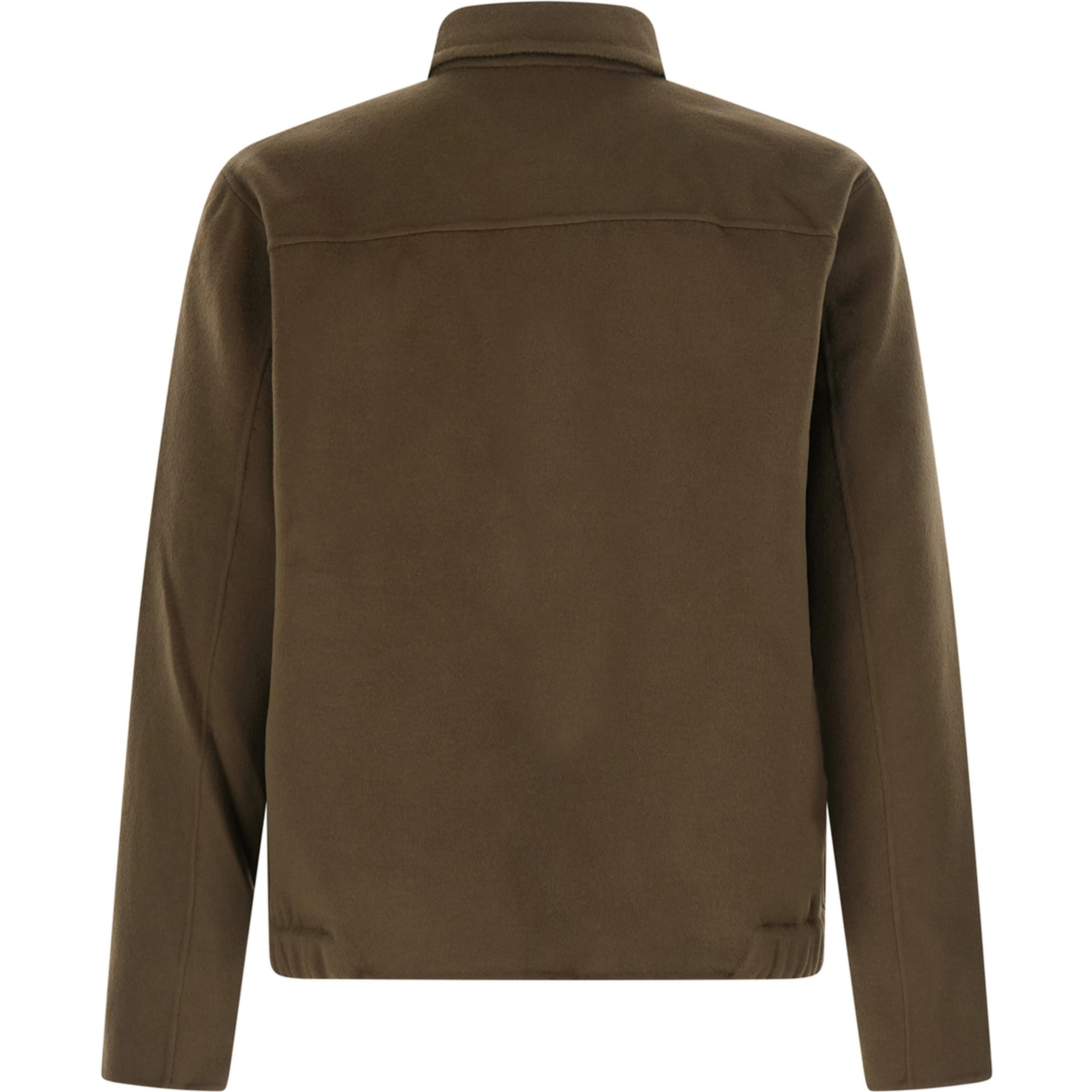 ARLO Jacket with Front Closure and Brown Leather Side Pockets for Men