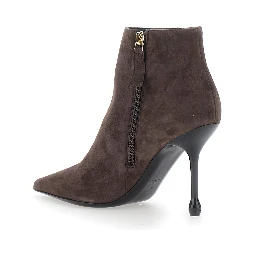 LEPLAIN 90 Bootie Ankle Boots in brown fabric for women
