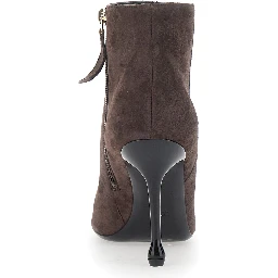 LEPLAIN 90 Bootie Ankle Boots in brown fabric for women