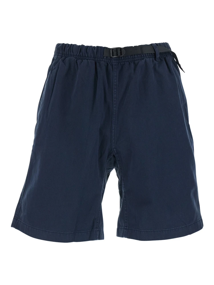 Blue bermuda shorts with elasticated waist in cotton man