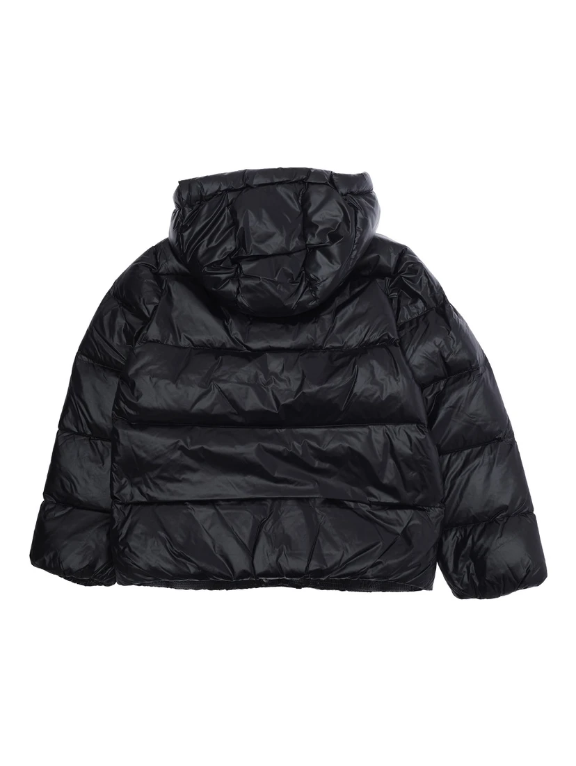 Down jacket with high collar and zip closure, Tech Fabric, Black, Boy