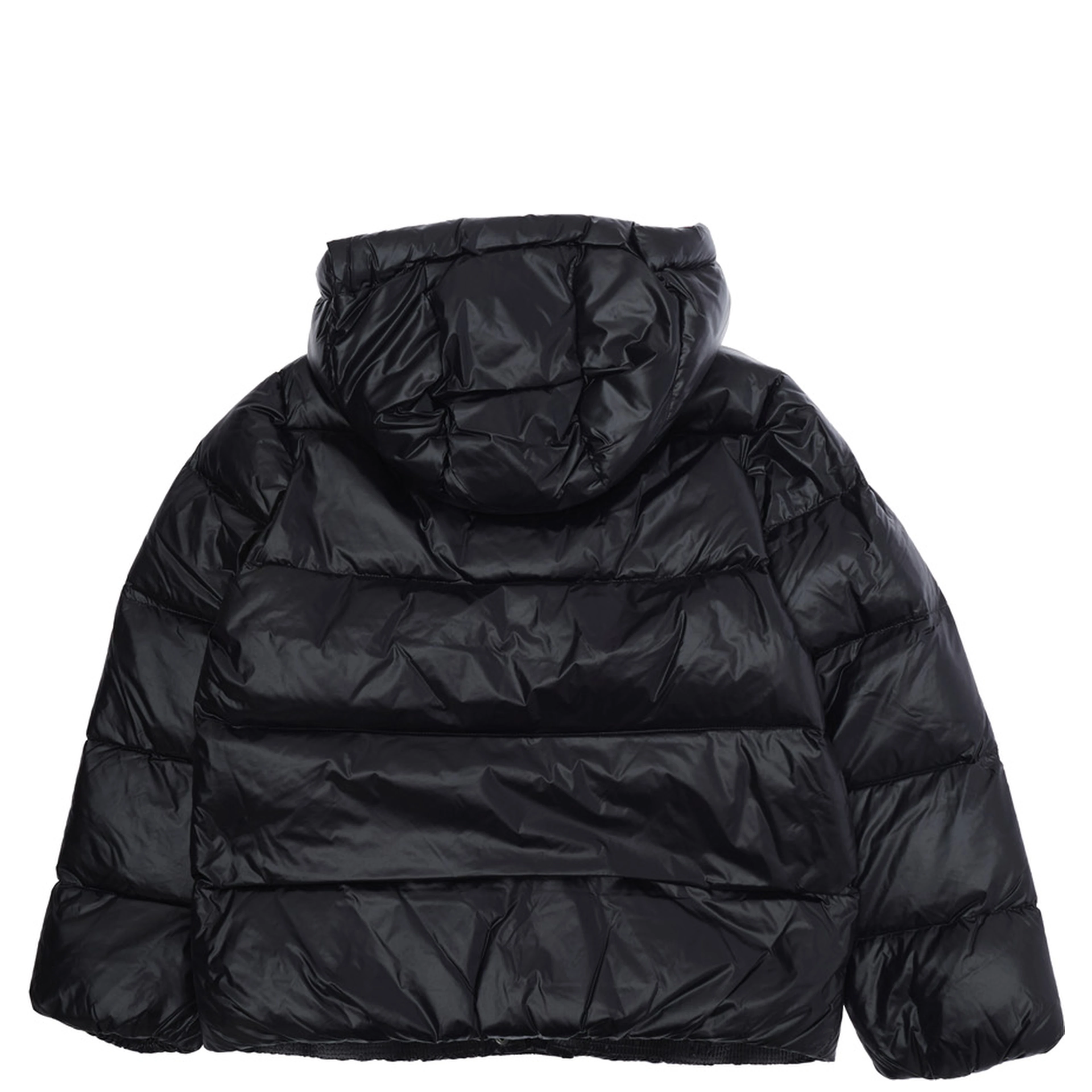 Down jacket with high collar and zip closure, Tech Fabric, Black, Boy