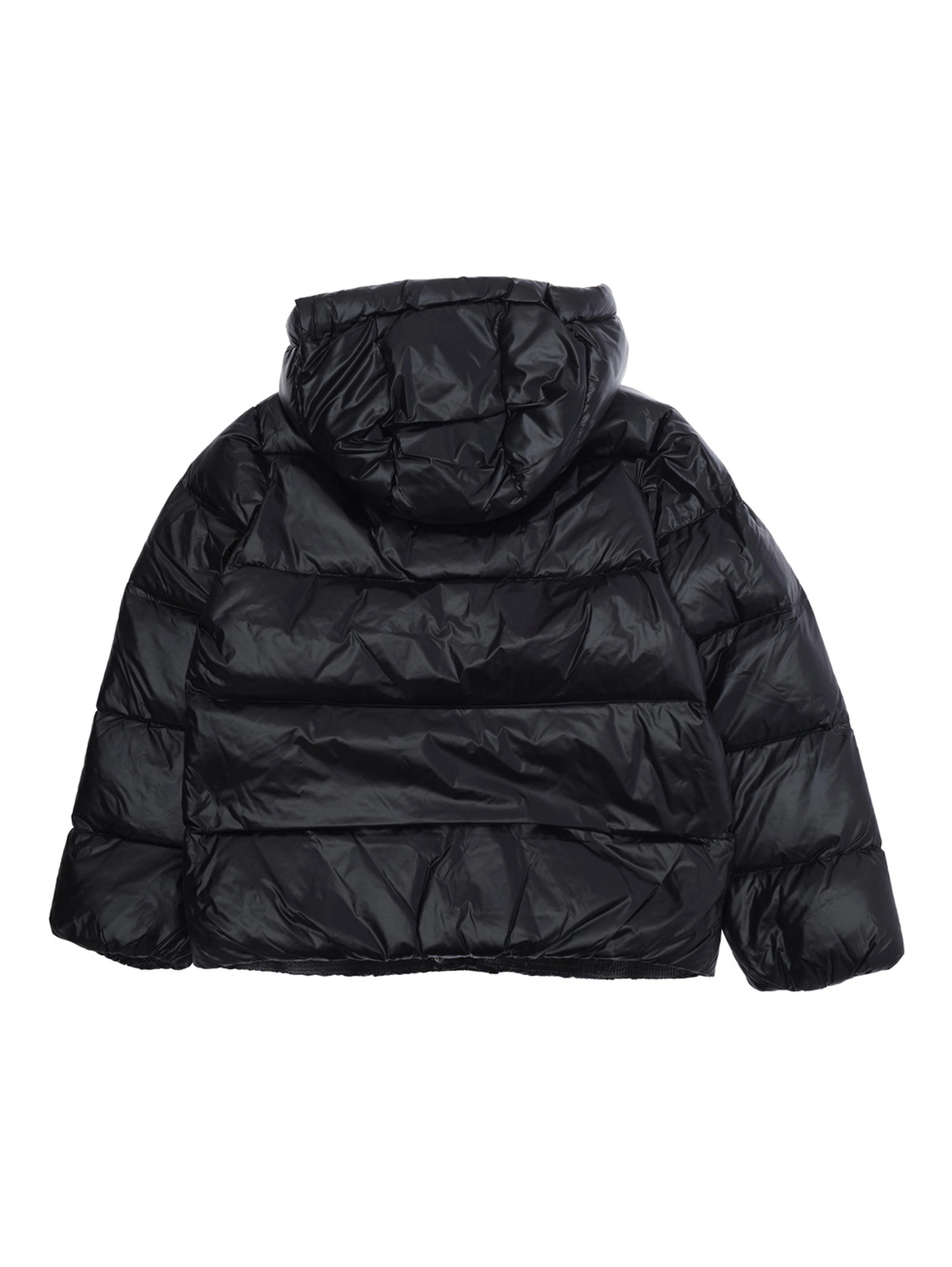 Down jacket with high collar and zip closure, Tech Fabric, Black, Boy