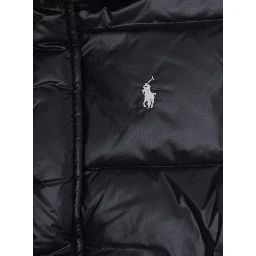 Down jacket with high collar and zip closure, Tech Fabric, Black, Boy