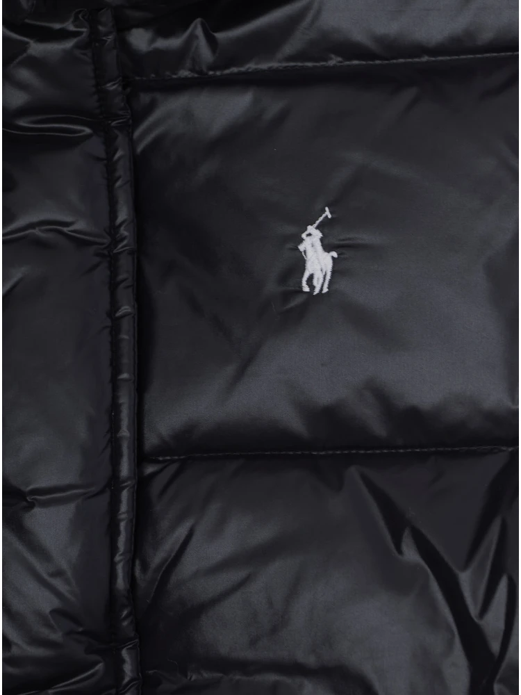 Down jacket with high collar and zip closure, Tech Fabric, Black, Boy alternative