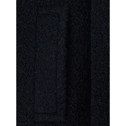 SHORT COAT with classic collar and long sleeves in tech fabric blue men