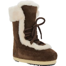 EVC FAIRY Ankle Boots with Rubber Sole and Tech Fabric in Brown for Women