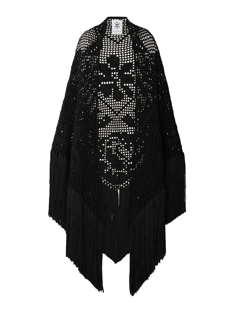 Peony Dress with collar and long sleeves in Merino Wool in Black for women
