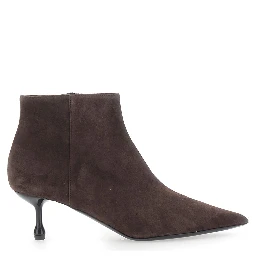 BOOTIE 50 brown suede ankle boots for women