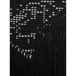 Peony Dress with collar and long sleeves in Merino Wool in Black for women