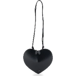 Shoulder bag with leather finishes and zip closure in black for women