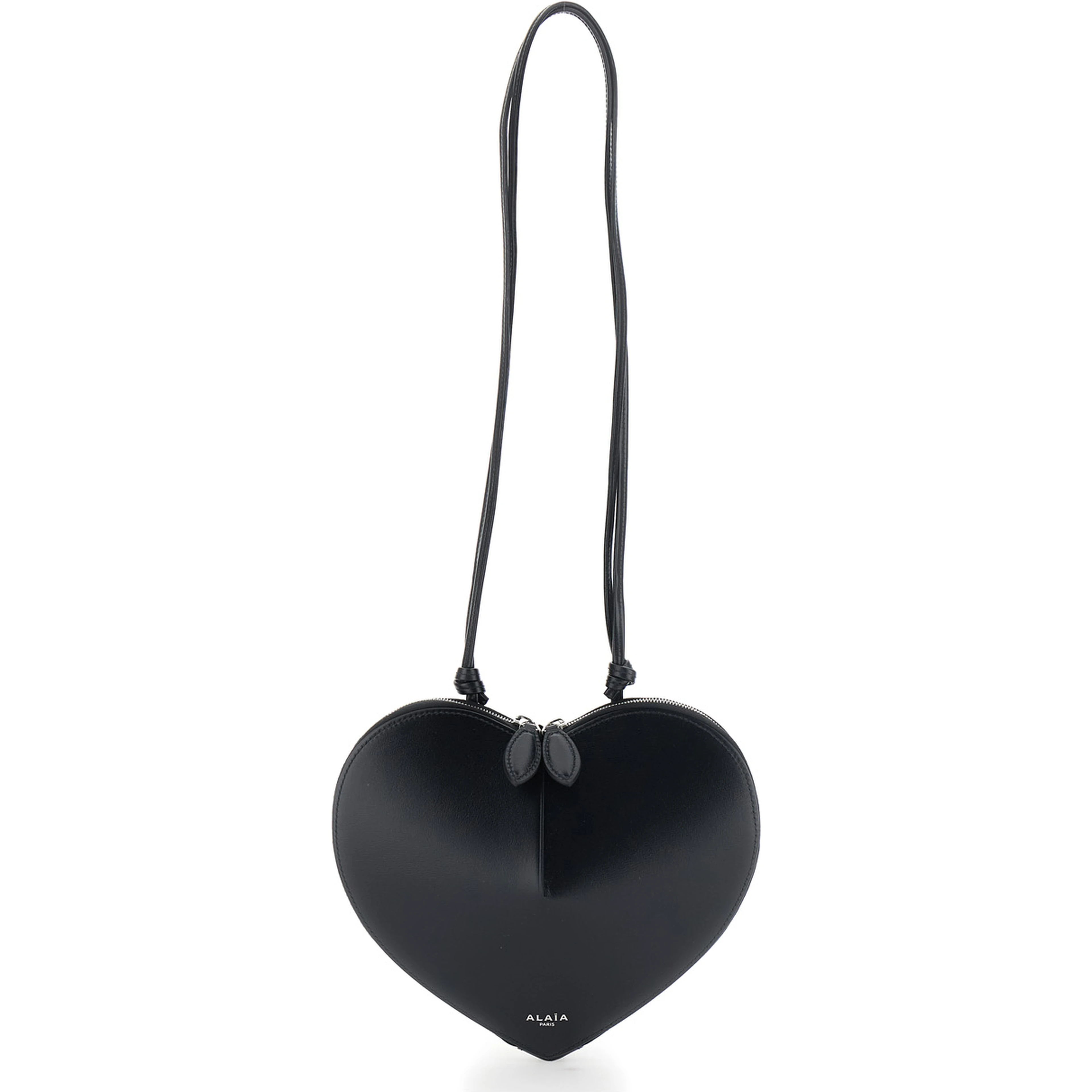 Shoulder bag with leather finishes and zip closure in black for women