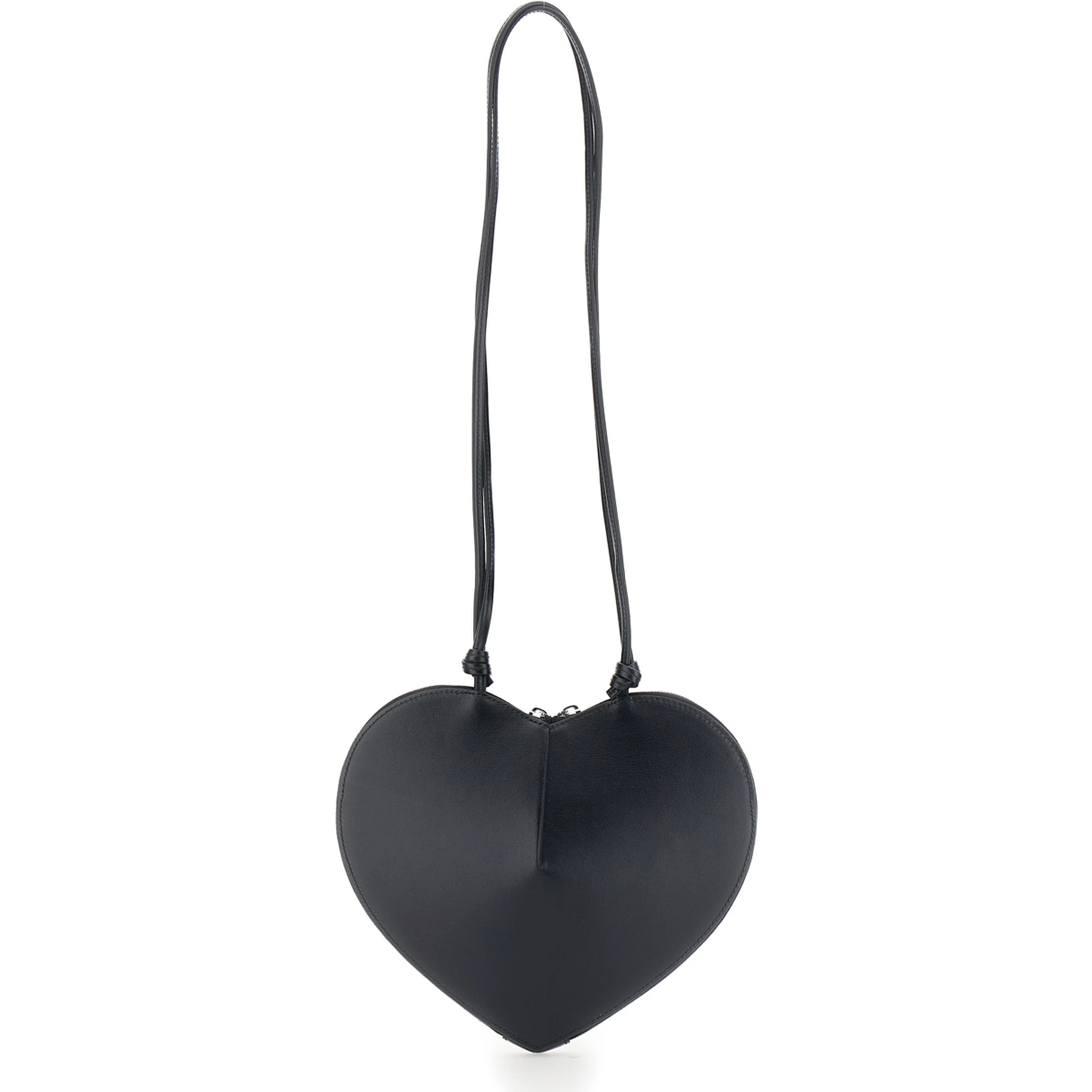 Shoulder bag with leather finishes and zip closure in black for women