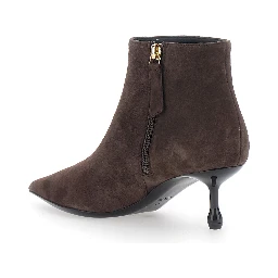BOOTIE 50 brown suede ankle boots for women