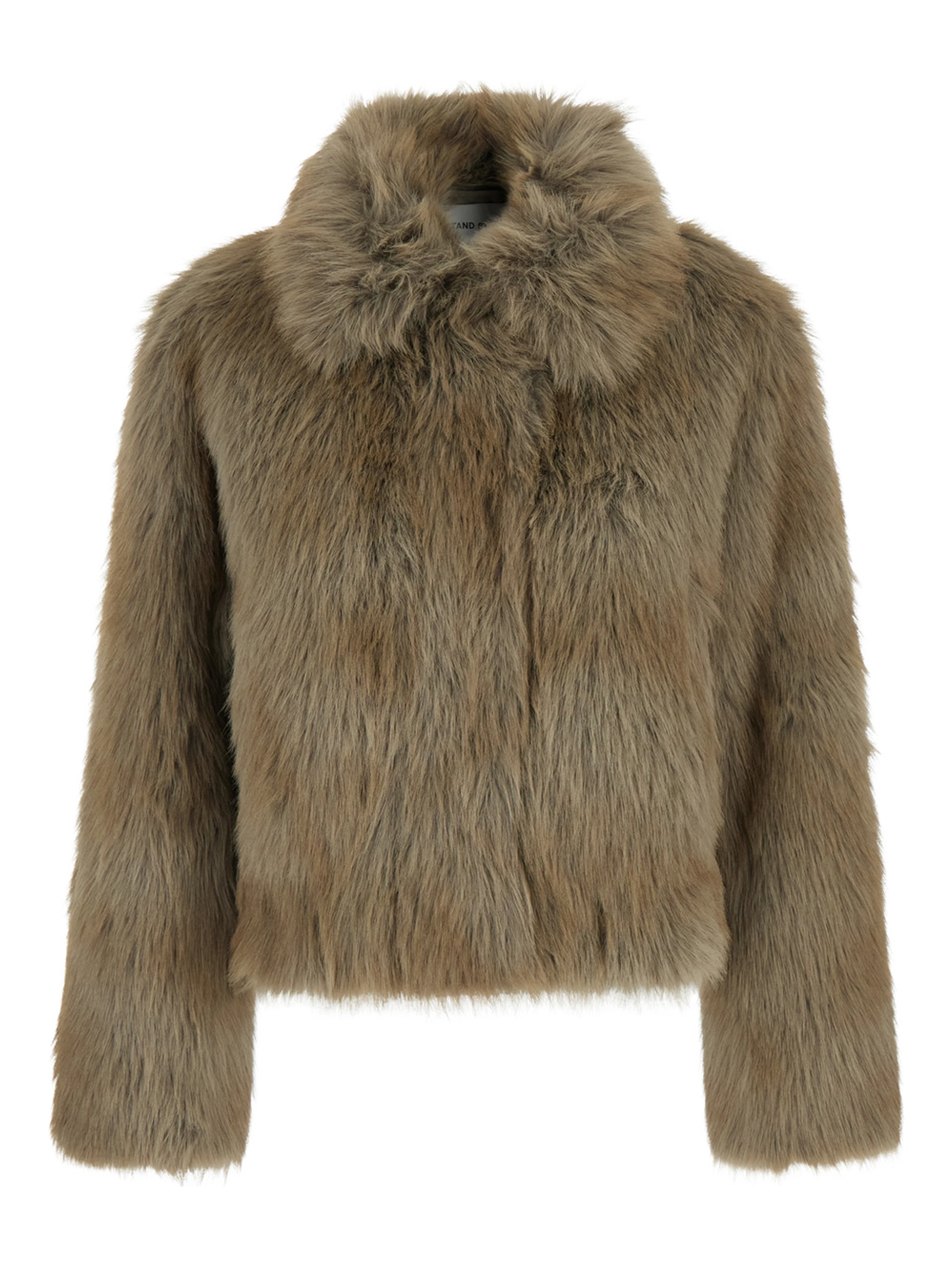 Lena Jacket Faux Fur Luxe Fox with synthetic fur, gray and women