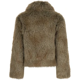 Lena Jacket Faux Fur Luxe Fox with synthetic fur, gray and women