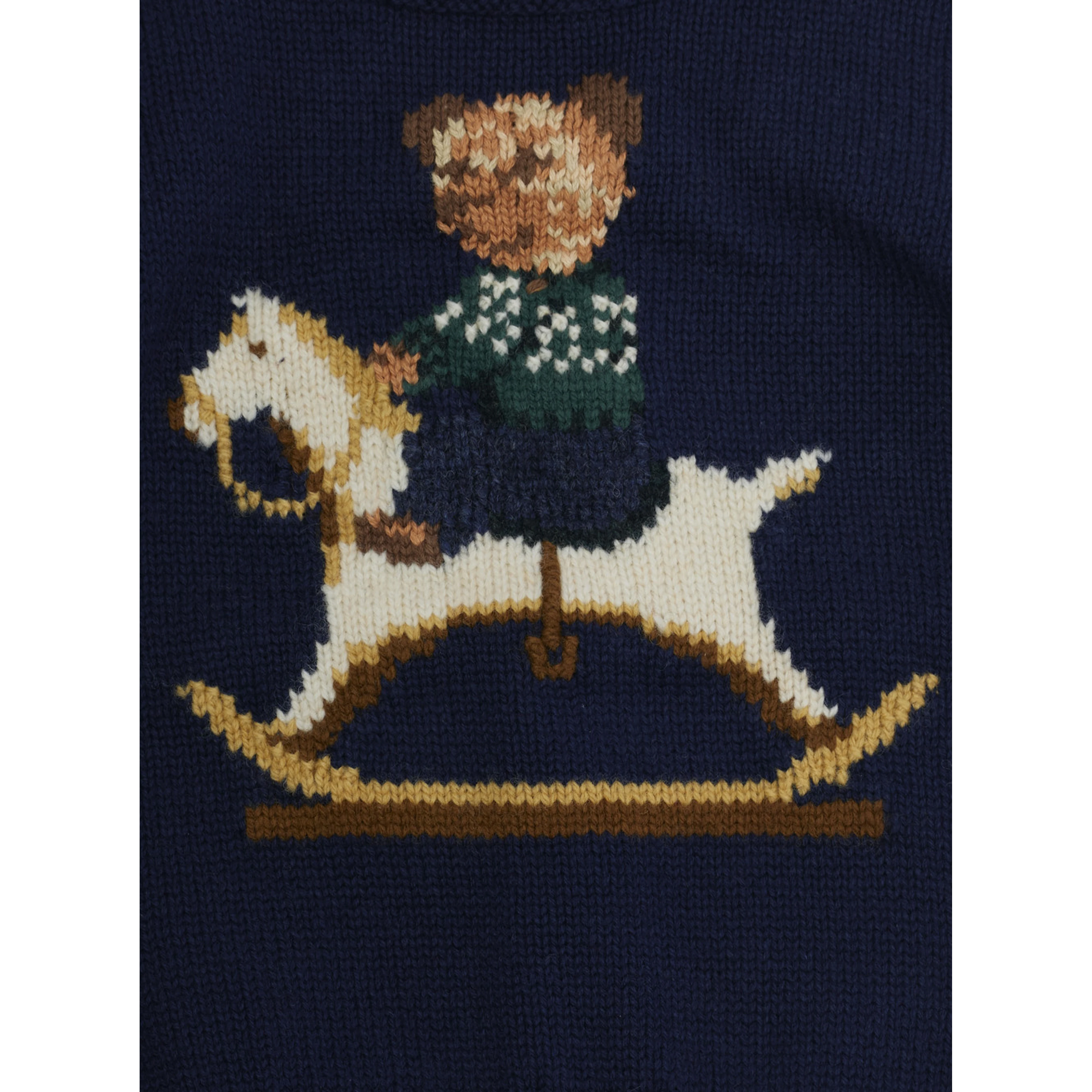 Knit set with round neck and long sleeves in blue for boy
