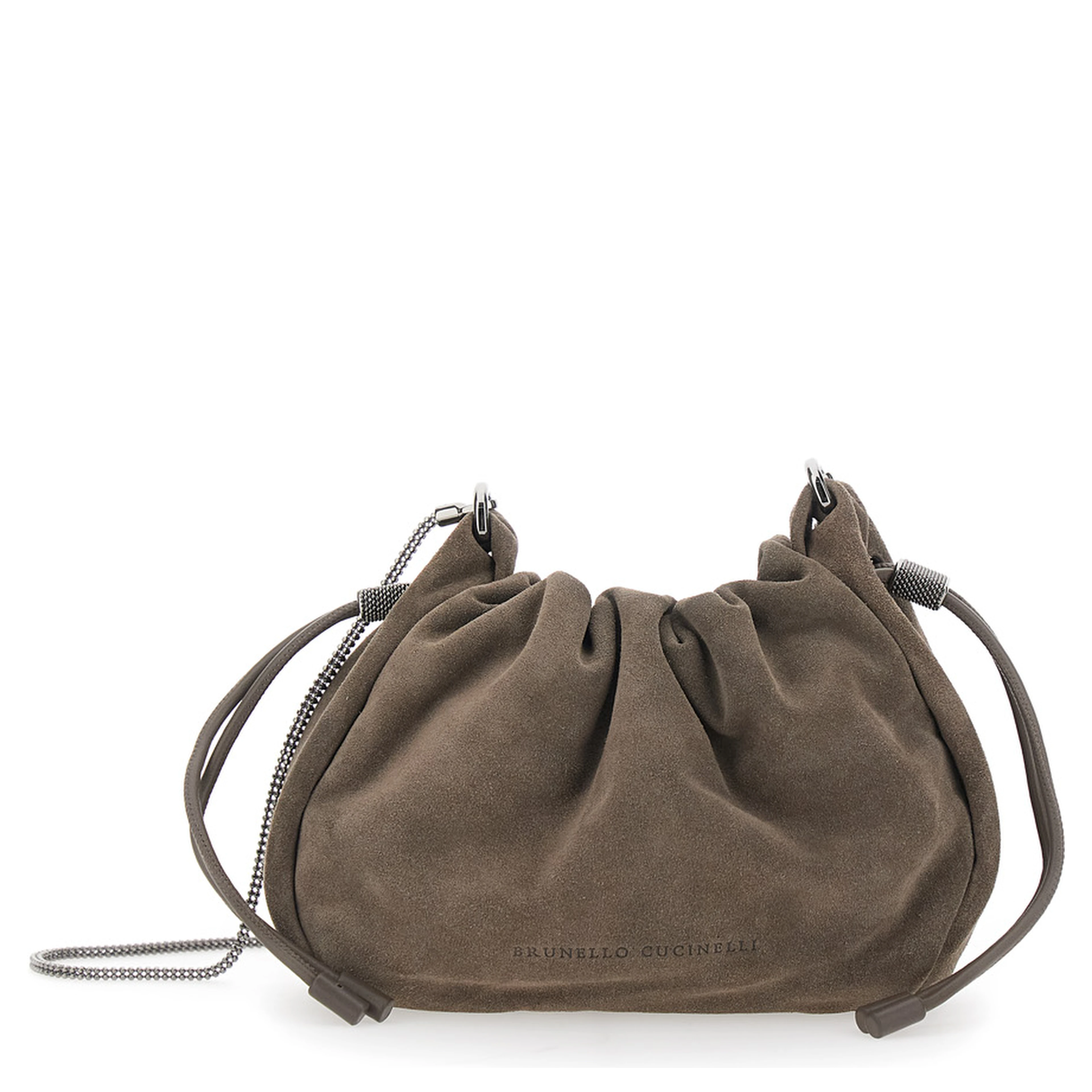 Borsa Bucket Mellow mini in camoscio