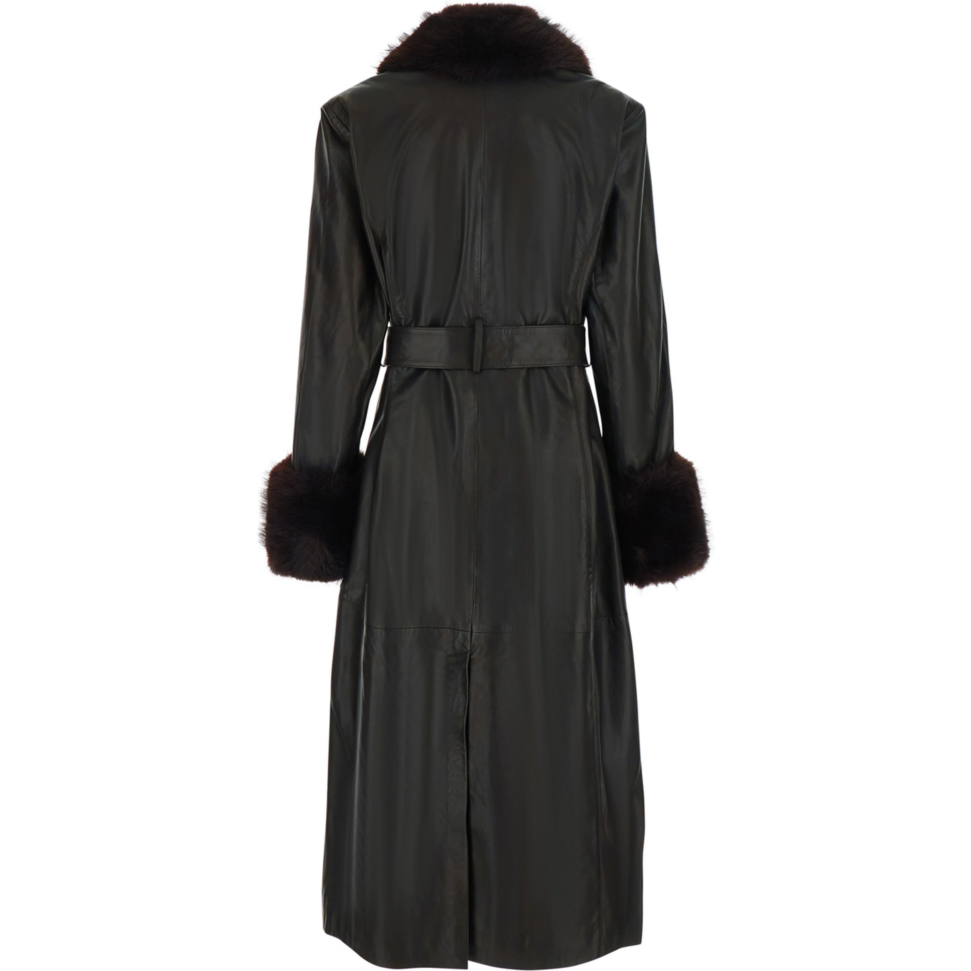 Womens brown fabric coat